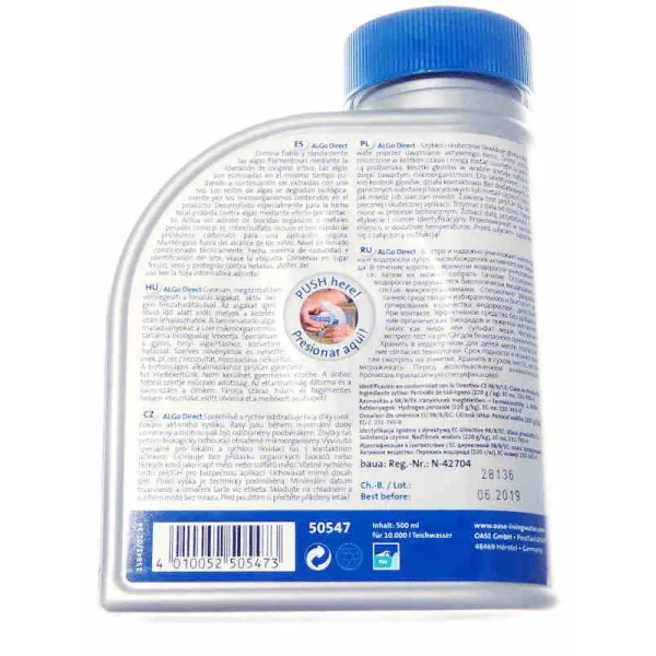 Algo Direct 500 ml Likwidator glonów nitkowatych OASE-50547 stare opakowanie