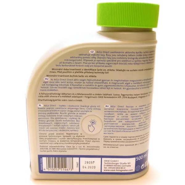 Algo Direct 500 ml Likwidator glonów nitkowatych OASE-50547 nowe opakowanie