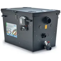 ProfiClear Premium Compact-L EGC-49979-Oase z widocznymi wylotem popłuczyn DN110 i przyłączem do lampy Bitron oraz  dodatkowym w